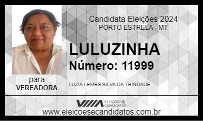 Candidato LULUZINHA 2024 - PORTO ESTRELA - Eleições