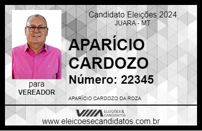 Candidato APARÍCIO CARDOZO 2024 - JUARA - Eleições