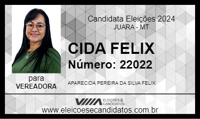 Candidato CIDA FELIX 2024 - JUARA - Eleições