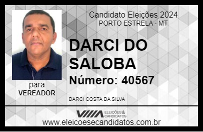 Candidato DARCI DO SALOBA 2024 - PORTO ESTRELA - Eleições