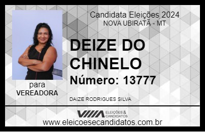 Candidato DEIZE DO CHINELO 2024 - NOVA UBIRATÃ - Eleições