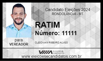 Candidato RATIM 2024 - RONDOLÂNDIA - Eleições