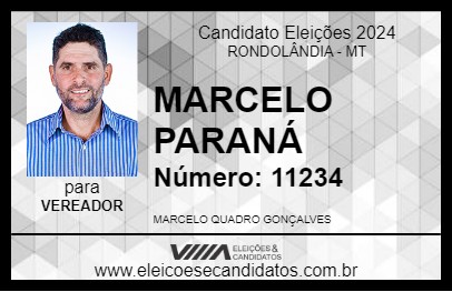 Candidato MARCELO PARANÁ 2024 - RONDOLÂNDIA - Eleições