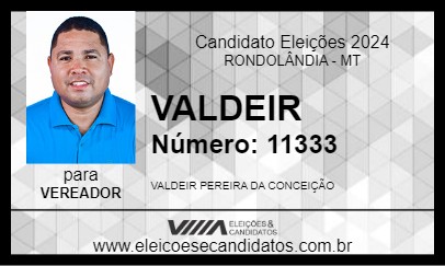 Candidato VALDEIR  2024 - RONDOLÂNDIA - Eleições