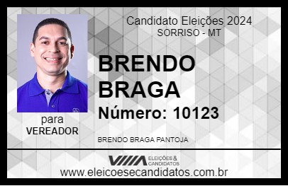 Candidato BRENDO BRAGA 2024 - SORRISO - Eleições