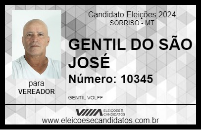 Candidato GENTIL DO SÃO JOSÉ 2024 - SORRISO - Eleições