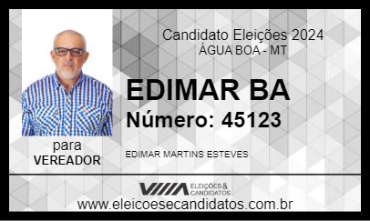 Candidato EDIMAR BA 2024 - ÁGUA BOA - Eleições