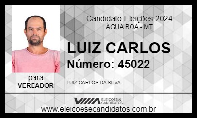 Candidato LUIZ CARLOS 2024 - ÁGUA BOA - Eleições