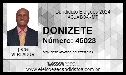 Candidato DONIZETE 2024 - ÁGUA BOA - Eleições