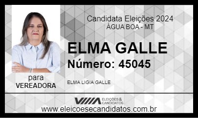 Candidato ELMA GALLE 2024 - ÁGUA BOA - Eleições