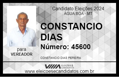 Candidato CONSTANCIO DIAS 2024 - ÁGUA BOA - Eleições