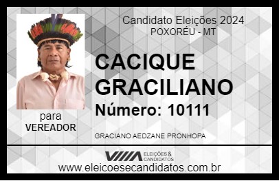 Candidato CACIQUE GRACILIANO 2024 - POXORÉU - Eleições