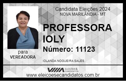 Candidato IOLANDA SALES 2024 - NOVA MARILÂNDIA - Eleições