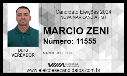 Candidato MARCIO ZENI 2024 - NOVA MARILÂNDIA - Eleições