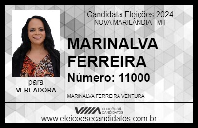 Candidato MARINALVA FERREIRA 2024 - NOVA MARILÂNDIA - Eleições