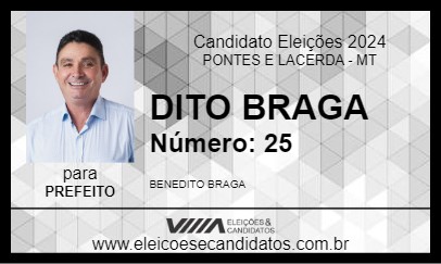 Candidato DITO BRAGA 2024 - PONTES E LACERDA - Eleições