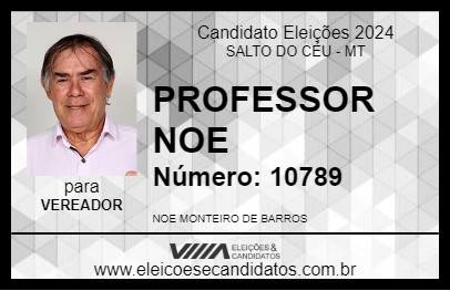 Candidato PROFESSOR NOE 2024 - SALTO DO CÉU - Eleições