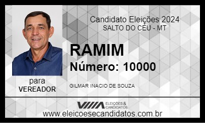 Candidato RAMIM 2024 - SALTO DO CÉU - Eleições