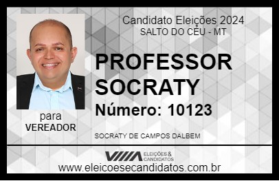 Candidato PROFESSOR SOCRATY 2024 - SALTO DO CÉU - Eleições