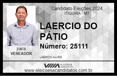 Candidato LAERCIO DO PÁTIO 2024 - ITIQUIRA - Eleições