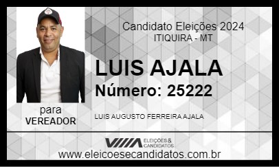 Candidato LUIS AJALA 2024 - ITIQUIRA - Eleições