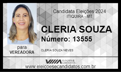 Candidato CLERIA SOUZA 2024 - ITIQUIRA - Eleições