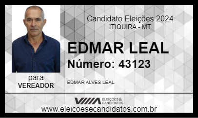 Candidato EDMAR LEAL 2024 - ITIQUIRA - Eleições