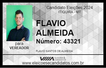 Candidato FLAVIO ALMEIDA 2024 - ITIQUIRA - Eleições