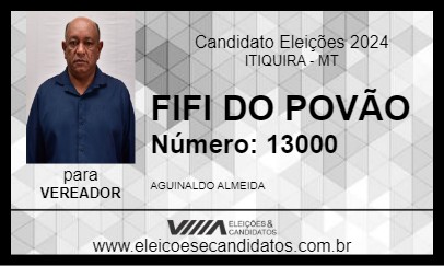 Candidato FIFI DO POVÃO 2024 - ITIQUIRA - Eleições