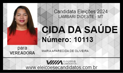 Candidato CIDA DA SAÚDE 2024 - LAMBARI D\OESTE - Eleições