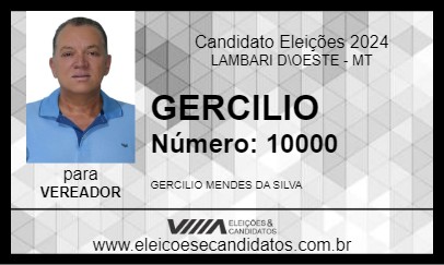 Candidato GERCILIO 2024 - LAMBARI D\OESTE - Eleições