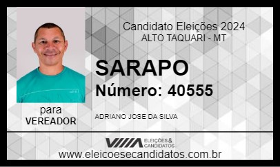 Candidato SARAPO 2024 - ALTO TAQUARI - Eleições