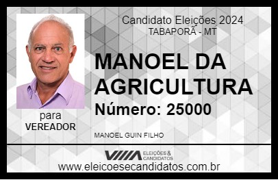 Candidato MANOEL DA AGRICULTURA 2024 - TABAPORÃ - Eleições