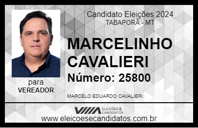 Candidato MARCELINHO CAVALIERI 2024 - TABAPORÃ - Eleições