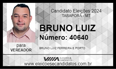 Candidato BRUNO LUIZ 2024 - TABAPORÃ - Eleições