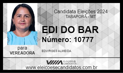 Candidato EDI DO BAR 2024 - TABAPORÃ - Eleições