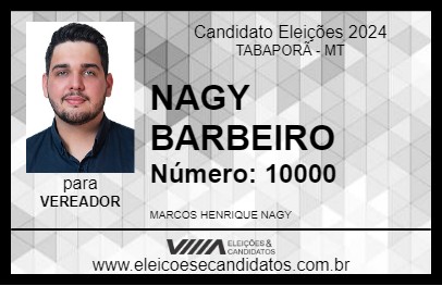 Candidato NAGY BARBEIRO 2024 - TABAPORÃ - Eleições