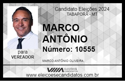 Candidato MARCO ANTÔNIO 2024 - TABAPORÃ - Eleições