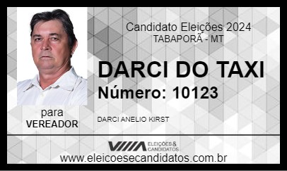 Candidato DARCI DO TAXI 2024 - TABAPORÃ - Eleições