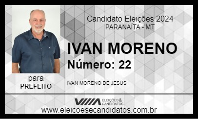 Candidato IVAN MORENO 2024 - PARANAÍTA - Eleições