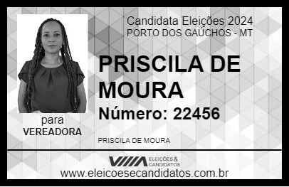 Candidato PRISCILA DE MOURA 2024 - PORTO DOS GAÚCHOS - Eleições