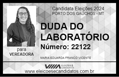 Candidato DUDA DO LABORATÓRIO 2024 - PORTO DOS GAÚCHOS - Eleições