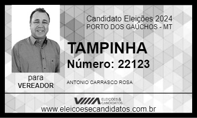 Candidato TAMPINHA 2024 - PORTO DOS GAÚCHOS - Eleições