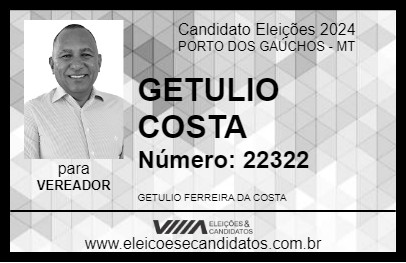 Candidato GETULIO COSTA 2024 - PORTO DOS GAÚCHOS - Eleições