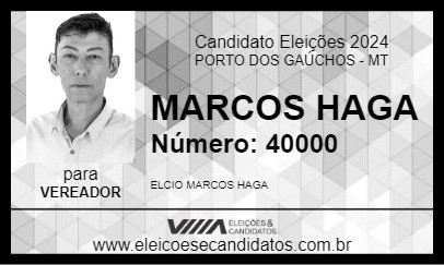 Candidato MARCOS HAGA 2024 - PORTO DOS GAÚCHOS - Eleições