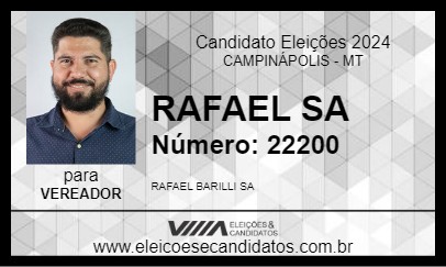 Candidato RAFAEL SA 2024 - CAMPINÁPOLIS - Eleições