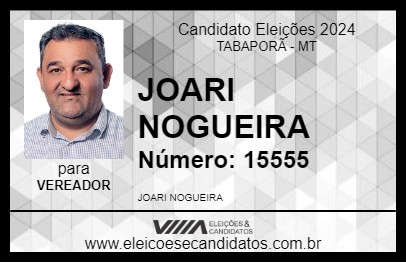 Candidato JOARI NOGUEIRA 2024 - TABAPORÃ - Eleições