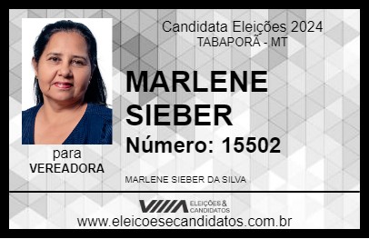 Candidato MARLENE SIEBER  2024 - TABAPORÃ - Eleições