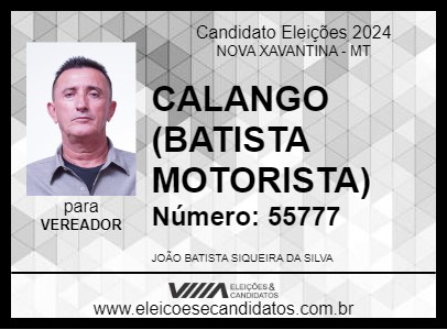 Candidato CALANGO (BATISTA MOTORISTA) 2024 - NOVA XAVANTINA - Eleições