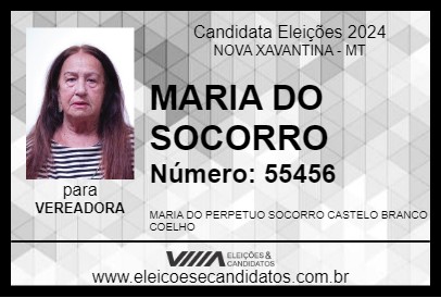 Candidato MARIA DO SOCORRO 2024 - NOVA XAVANTINA - Eleições